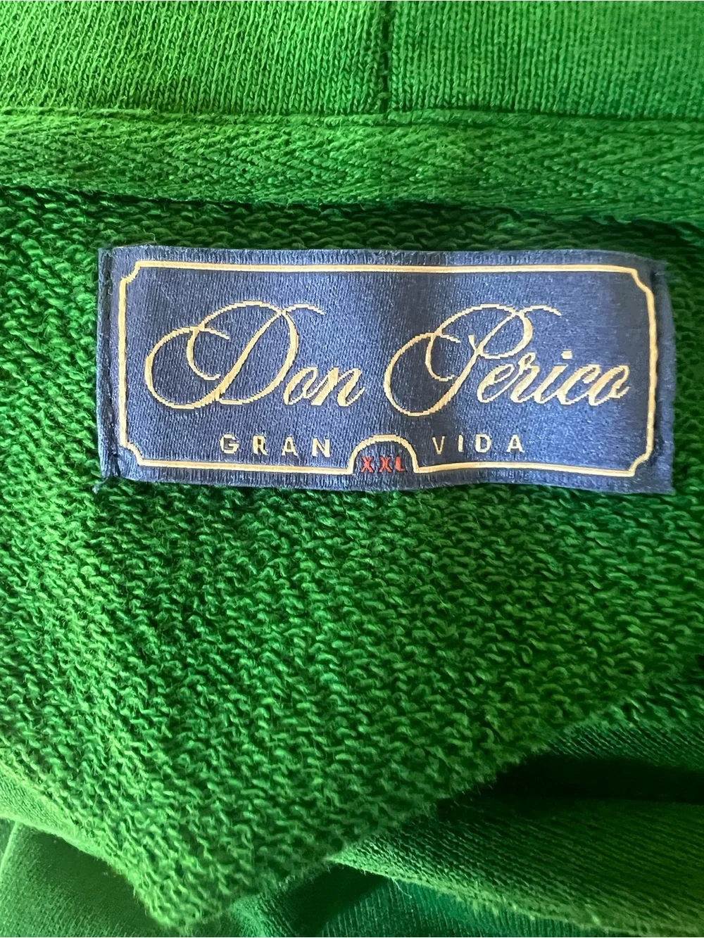 Green V-Neck Sweater with Palm Graphic